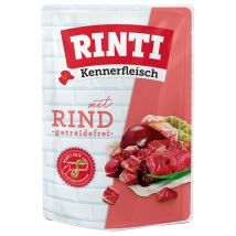 10x400g RINTI Kennerfleisch Pouches rund honden natvoer