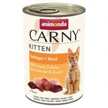 animonda Carny Kitten 12 x 400 g Alimento umido per gattini - Pollame & Manzo