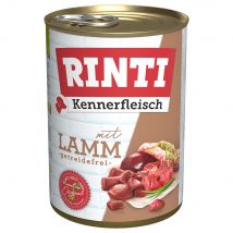 Voordeelpakket Rinti "Kennerfleisch"  24 x 400 g Hondenvoer - Lam