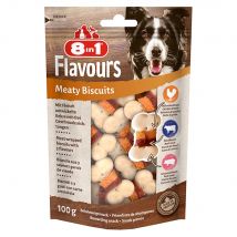 8in1 Flavours Meaty Biscuits Kip - 100 g
