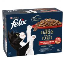 12x80g Farm-selectie in Gelei Felix Heerlijke Plakjes Kattenvoer