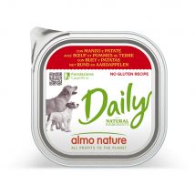 8x300g bœuf, pommes de terre Daily Almo Nature pour chien + 1 barquette offerte !