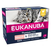 12x85g Eukanuba Senior Graanvrij Kip Nat Kattenvoer
