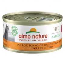 Almo Nature comida húmeda para gatos 24 x 70 g - Pack Ahorro - Pollo y atún