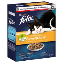 Felix Farmhouse Sensations, volaille pour chat - 4 x 1 kg
