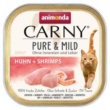 32 x 100 g animonda Carny Adult Pure & Mild poulet, crevettes, nourriture humide pour chat