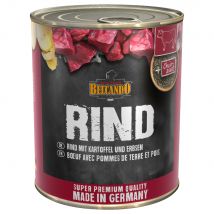 12x800g Super Premium Rund met aardappel & erwten Belcando Hondenvoer