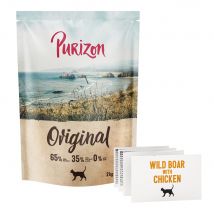 2kg Purizon Adult Sanglier avec poulet sans céréales croquettes pour chat