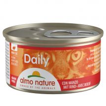 Almo Nature Daily 48 x 85 g Alimento umido per gatti - Dadini con manzo