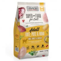 1,5kg canard, dinde & poulet MAC's nourriture sèche pour chats sans céréales