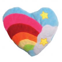 Peluche corazón con arco iris de Aumüller para gatos - 1 juguete