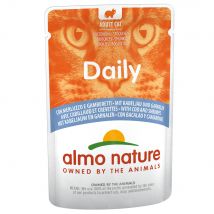 Lot Almo Nature Daily 12 x 70 g - cabillaud, crevettes