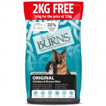 Burns Adult & Senior Original poulet, riz brun pour chien - 2 x 14 kg