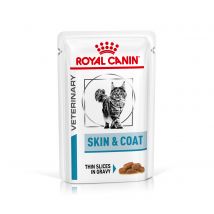 24x85g Royal Canin Veterinary Feline Skin & Coat - Pâtée pour chat