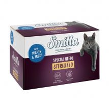 6x100g Kalkoen met Forel Smilla Sterilised Kattenvoer nat