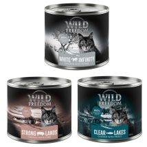 Wild Freedom Adult 24 x 200 g - senza cereali Alimento umido per gatto - Mix 3: White Infintiy, Clear Lakes, Strong Lands