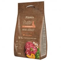 Fitmin dog Purity Adult Mini, bœuf (sans céréales) - 4 kg