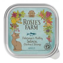 Rosie's Farm Adult 32 x 100 g Alimento umido per gatti - Salmone & Pollo con Gamberetti