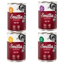 Smilla Rundvleesstukjes Kattenvoer 6 x 400 g - Mix: Rund/Kip, Rund/Eend, Rund/Kippenlever, Rund/Kalkoen