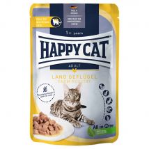 12x85g Happy Cat Meat en sauce volaille fermière - Pâtée pour chat