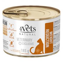 6x 185g 4Vets Natural Réduction de poids pour chat humide