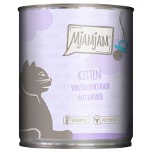 Voordeelpakket 24x800g MjAMjAM Kitten Excellent Kalf met zalmolie nat kattenvoer