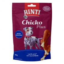 12x80g RINTI Chicko Plus Cuisses de canard - Friandises pour chien