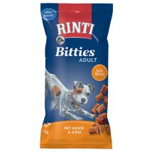 RINTI Bitties Adult Snack per cani - Set %: 3 x 75 g Pollo & Formaggio