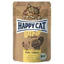 Happy Cat Bio Buste 24 x 85 g Alimento umido per gatti - Pollo bio & Tacchino bio