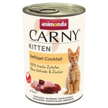 animonda Carny Kitten 12 x 400 g Alimento umido per gattini - Cocktail di Pollame