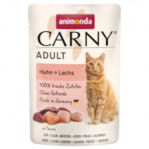 animonda Carny Adult Buste 12 x 85 g Alimento umido per gatti - Pollo & Salmone
