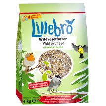 Lot mixte Lillebro Nourriture sans déchets pour oiseaux sauvages - 4 kg + 1 kg + 1 kg