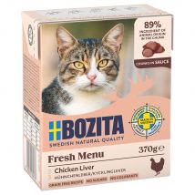 24x370g stukjes in Saus met Kippenlever Bozita Kattenvoer
