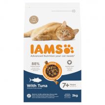 3kg IAMS Advanced Nutrition Senior droogvoer voor katten 7+ met tonijn