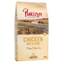 6,5kg Purizon Adult poulet, poisson sans céréales - Croquettes pour chat