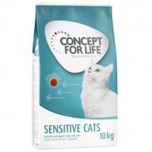 10kg Sensitive Cats Concept for Life croquettes pour chat