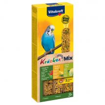 Vitakraft Trio-Mix Crackers pour perruche 3 friandises sésame / herbes / kiwi