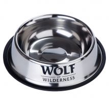 Lot de 2 gamelles (850mL) en inox Wolf of Wilderness pour chien - 23 cm de diamètre