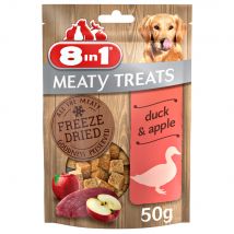 2x50g 8in1 Meaty Treats 2 x canard, pommes - Friandises pour chien
