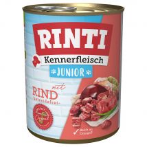 6x800g RINTI Junior bœuf - Pâtée pour chien