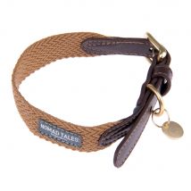 Collar Nomad Tales Bloom caramelo para perros - L: 46 - 52 cm de contorno de cuello, 38 mm de ancho