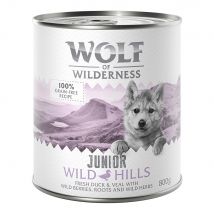 Little Wolf of Wilderness Junior 24 x 800 g - Wild Hills - Anatra & Vitello