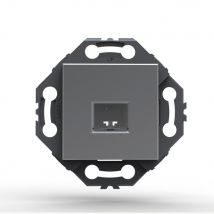 Norvika - Prise Rj45 - Gris alu