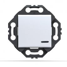 Norvika - Interrupteur Poussoir À Témoin - Blanc mat