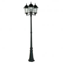 Adelais - Lampadaire Extérieur 3 Têtes 3x100w E27 Fonte Adela - Fonte d'aluminium - Noir