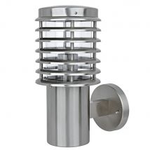 BricolageDirect - Applique Extérieure Persienne 60w E27 Lodena - Acier inoxydable (Inox) - Inox