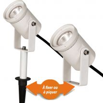 Woltz - Spot Extérieur À Piquer Ou Fixer Led 3w Ip65 - Aluminium