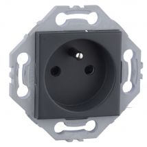 Noane - Prise Murale Encastrable 2p+t 16a Anthracite - Gris anthracite