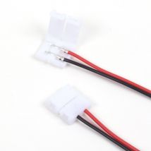 Woltz - 2 Connecteurs À Cables 2 Broches 8mm - Plastique - Blanc
