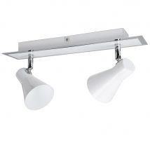 Woltz - Plafonnier Patère Orientable Gu10 Max 2x11w - Blanc